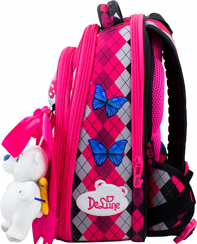 Школьный ранец DeLune Full-set 9-124 + мешок + жесткий пенал + спортивная сумка + фартук для труда + мишка  - Фото 3