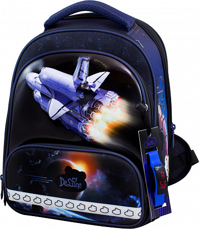 Школьный ранец DeLune Full-set 9-126 + мешок + жесткий пенал + спортивная сумка + фартук для труда + часы - Фото 2