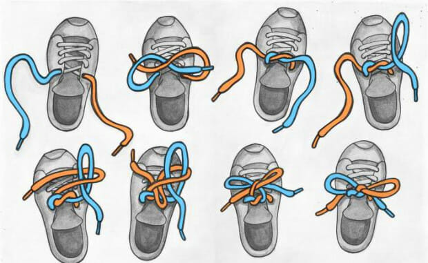 Как красиво завязывать шнурки: лучшие лайфхаки