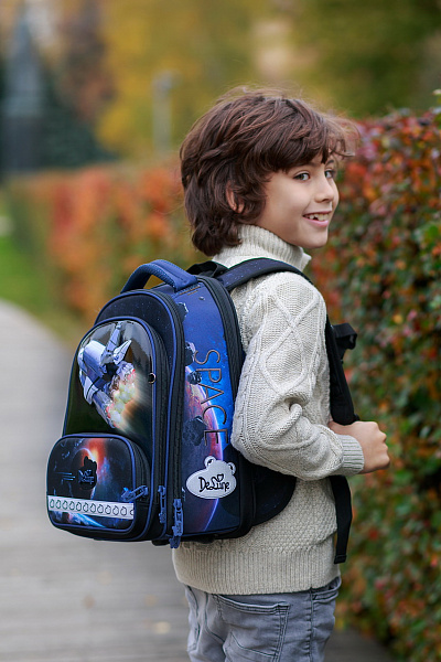 Школьный ранец DeLune Full-set 9-126 + мешок + жесткий пенал + спортивная сумка + фартук для труда + часы - Фото 12