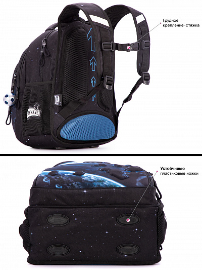 Школьный рюкзак с пеналом и мешком SkyName Full R2-201 - Фото 11