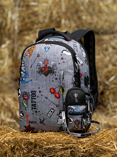 Рюкзак GROOC 14-064 + мешок + сумка-пенал - Фото 3