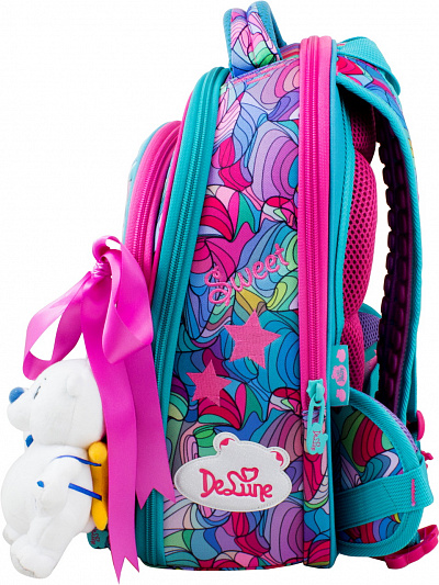 Школьный ранец DeLune Full-set 9-122 + мешок + жесткий пенал + спортивная сумка + фартук для труда + мишка  - Фото 3
