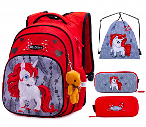 Школьный рюкзак с пеналом и мешком SkyName Full R3-233