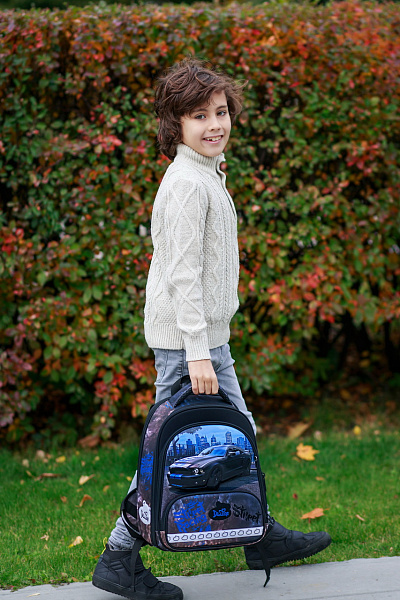 Школьный ранец DeLune Full-set 9-130 + мешок + жесткий пенал + спортивная сумка + фартук для труда + часы - Фото 15