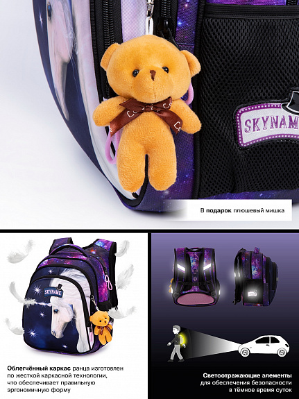 Школьный рюкзак с пеналом и мешком SkyName Full R2-199