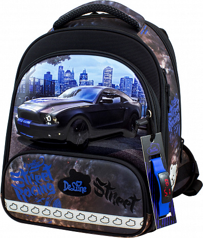 Школьный ранец DeLune Full-set 9-130 + мешок + жесткий пенал + спортивная сумка + фартук для труда + часы - Фото 2