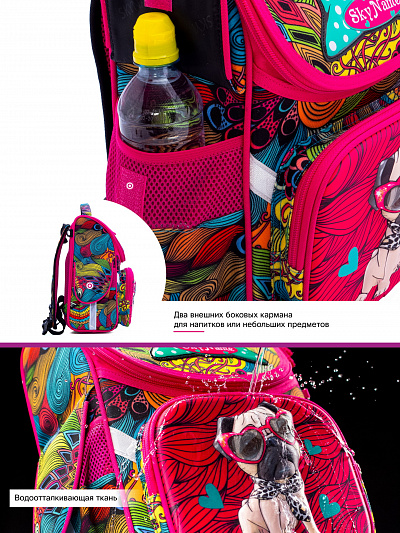 Школьный ранец с пеналом и мешком SkyName Full 2054 - Фото 10