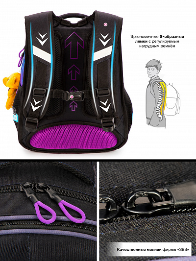 Школьный рюкзак с пеналом и мешком SkyName Full R1-035 - Фото 16