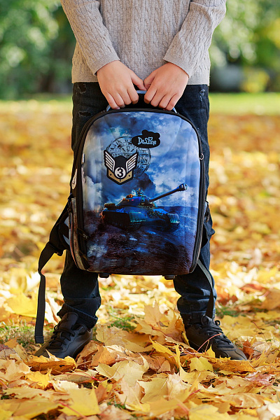 Школьный ранец DeLune Full-set 7mini-020 + мешок + жесткий пенал + спортивная сумка + фартук для труда + часы - Фото 13