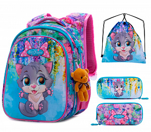Школьный рюкзак с пеналом и мешком SkyName Full R1-012