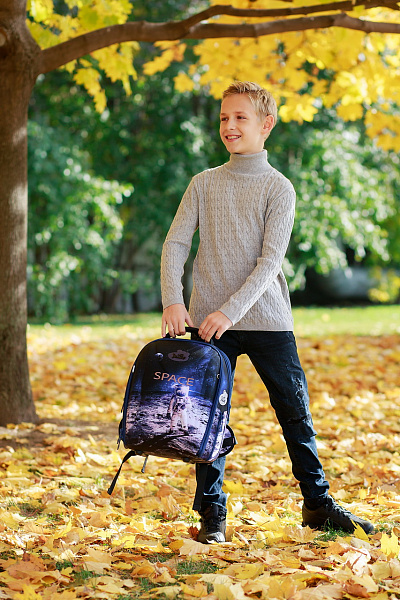 Школьный ранец DeLune Full-set 7mini-019 + мешок + жесткий пенал + спортивная сумка + фартук для труда + часы - Фото 15