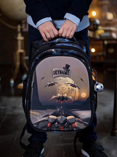 Школьный рюкзак с пеналом и мешком SkyName Full R1-032 - Фото 3