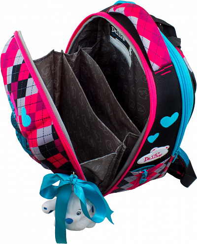 Школьный ранец DeLune 7mini-018 + мешок + жесткий пенал + мишка + ленточка - Фото 3