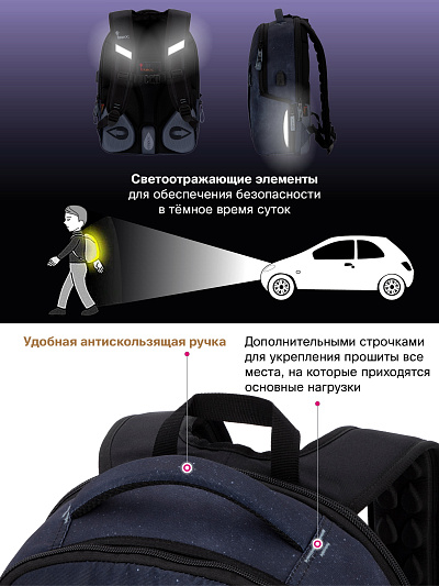 Рюкзак GROOC 14-058 + мешок + сумка-пенал - Фото 16
